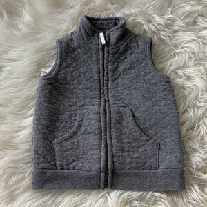 Chick Pea Gray Quilted Vest for Kids